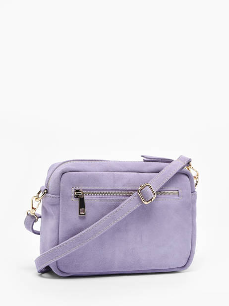 Sac Bandoulière Velvet Aspect Daim Milano Violet velvet VE19111L vue secondaire 4
