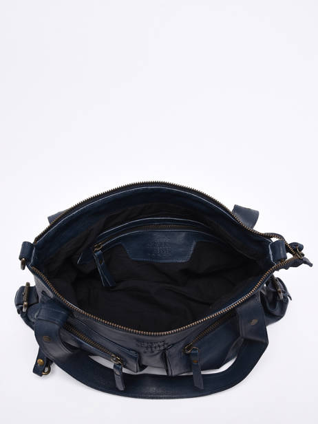 Sac Shopping  Cow Cuir Basilic pepper Bleu cow BCOW37 vue secondaire 3