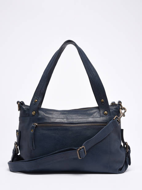 Sac Shopping  Cow Cuir Basilic pepper Bleu cow BCOW37 vue secondaire 4