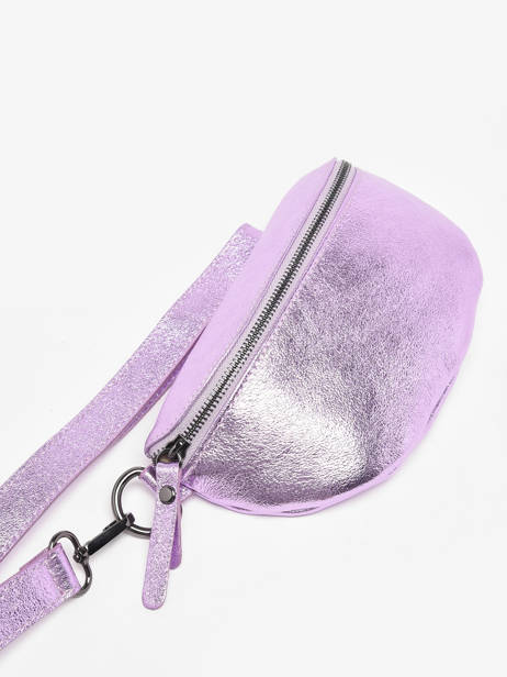 Sac Banane Nine Cuir Milano Rose nine NI19091N vue secondaire 2