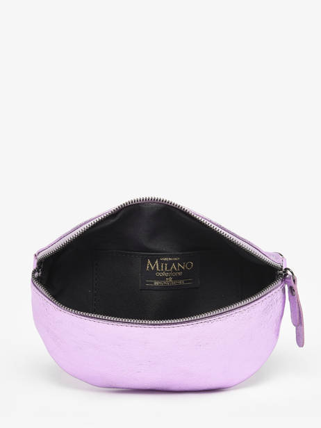 Sac Banane Nine Cuir Milano Rose nine NI19091N vue secondaire 3