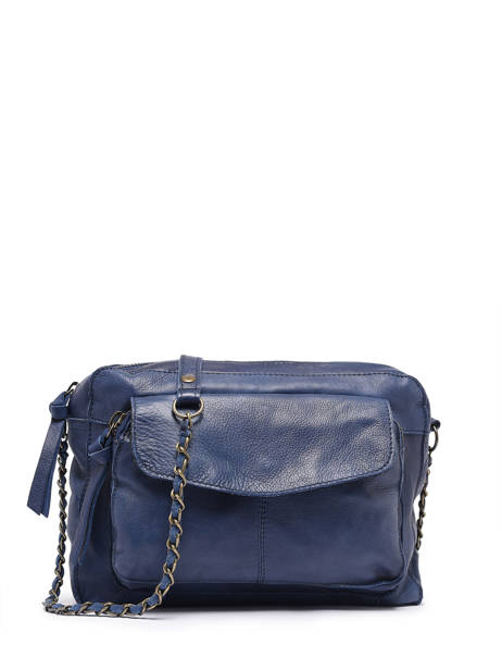 Cross Body Tas Naina Leder Pieces Blauw naina 17087872