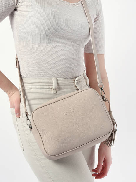 Cross Body Tas Camera Bag Leder Nathan baume Beige nathan 2 ander zicht 1