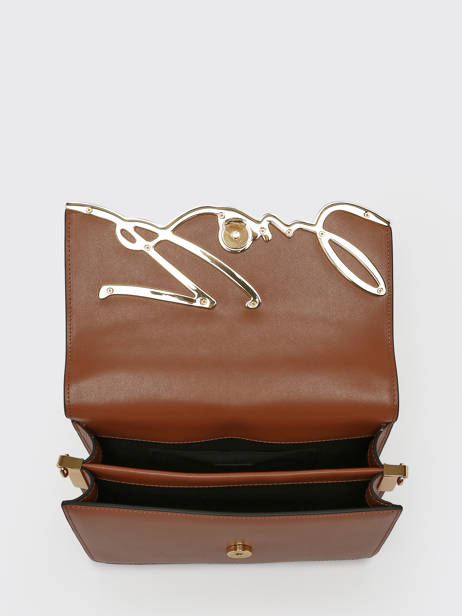 Sac Bandoulière K/signature Cuir Karl lagerfeld Marron k signature 225W3040 vue secondaire 3