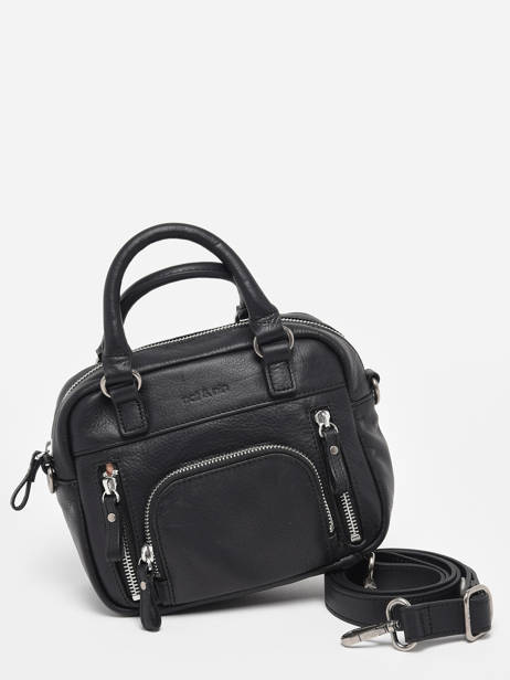 Cross Body Tas Vintage Leder Nat et nin Zwart vintage MICRMACY ander zicht 2