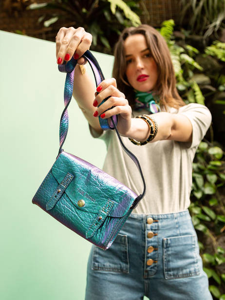 Cross Body Tas Mini Indispensable Scarabee Leder Paul marius Blauw scarabee MINISCA