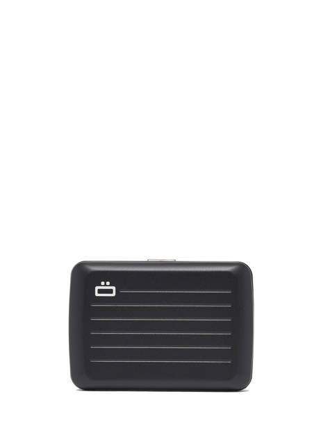 Kaarthouder Leder Ogon Zwart matte MAT