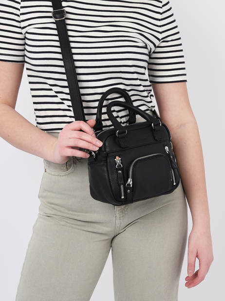 Cross Body Tas Vintage Leder Nat et nin Zwart vintage MICRMACY ander zicht 1
