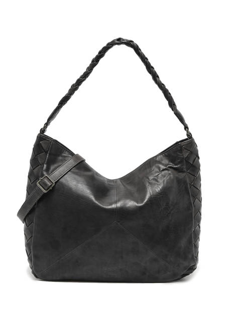 Sac Porté épaule Obbo Cuir Basilic pepper Noir obbo BOBB01