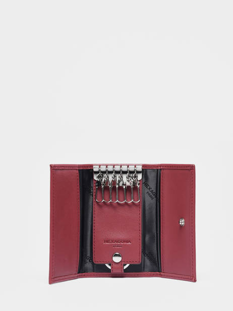 Porte-clefs Cuir Hexagona Rouge soft 220609 vue secondaire 1