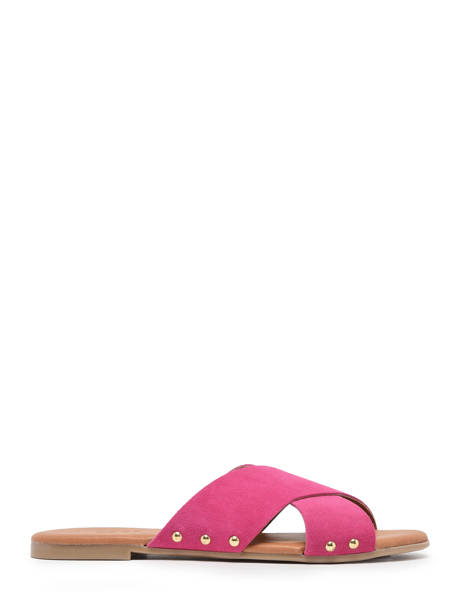 Slippers Vuma Uit Leder Pieces Violet women 77122