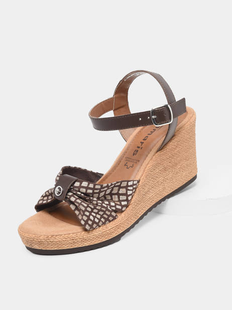 Sandalen Met Sleehak Tamaris Bruin women 76709 ander zicht 1