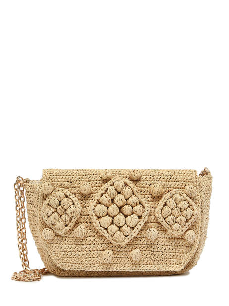 Cross Body Tas Raphia Stro Gerard darel Beige raphia E454