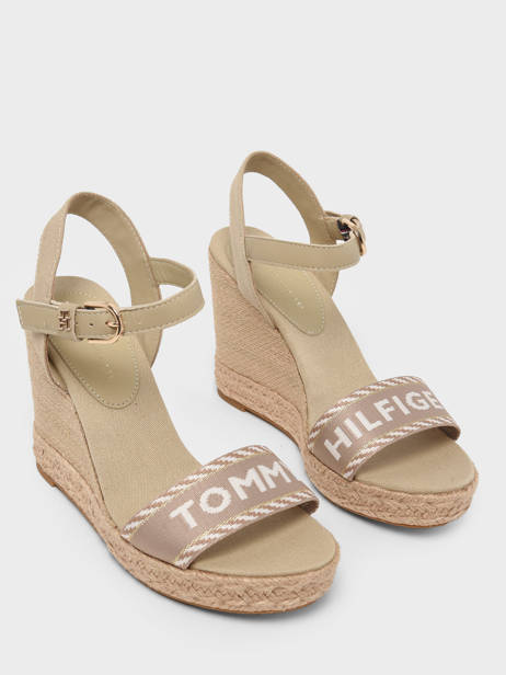 Sandalen Met Platformzool Uit Leder Tommy hilfiger Beige women 7088RBT ander zicht 2