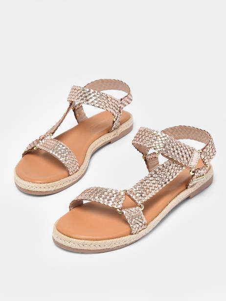 Sandalen Hipsto Uit Leder Les tropeziennes Goud women HIPSTO ander zicht 3