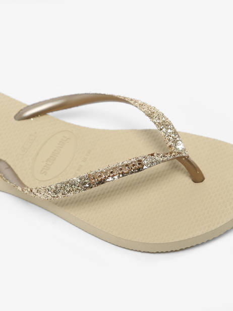 Tongs Slim Glitter Ii Havaianas Beige women 4146975F vue secondaire 1