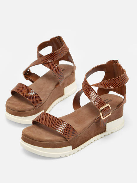 Sandalen Nablier Uit Leder Metamorf'ose Bruin women NABLIER ander zicht 2