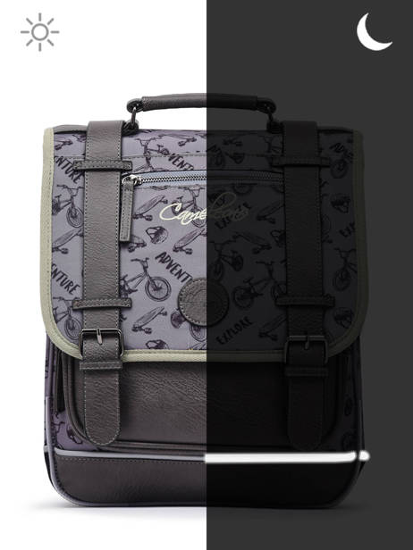 Sac à Dos 2 Compartiments Cameleon Gris vintage urban PBVBSD38 vue secondaire 7