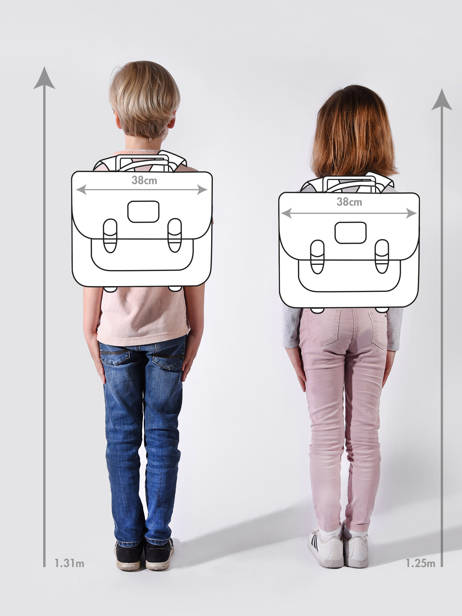 Boekentas Op Wieltjes 2 Compartimenten Tann's Blauw les fantaisies f 42323 ander zicht 1