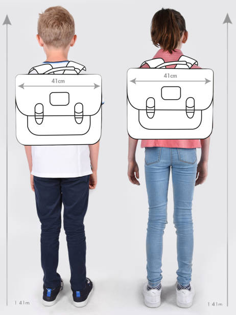 Cartable Cedar 2 Compartiments Stones and bones Bleu boys B vue secondaire 1