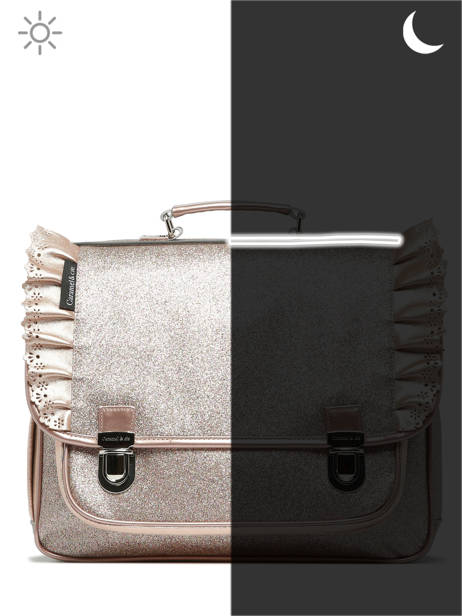 Rugzak 2 Compartimenten Caramel et cie Goud boheme FI ander zicht 7