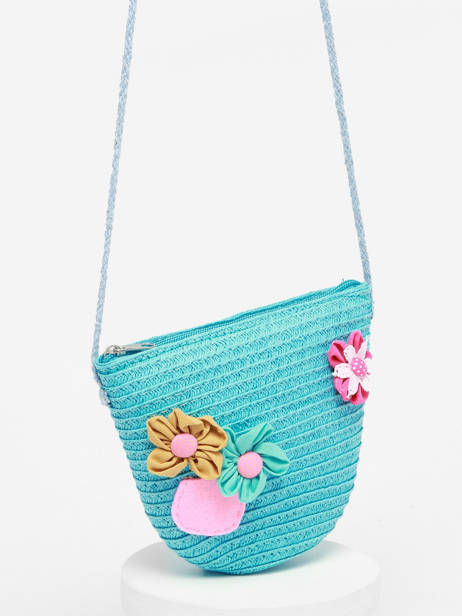 Cross Body Tas Le voyage en panier Blauw kids PM624 ander zicht 1