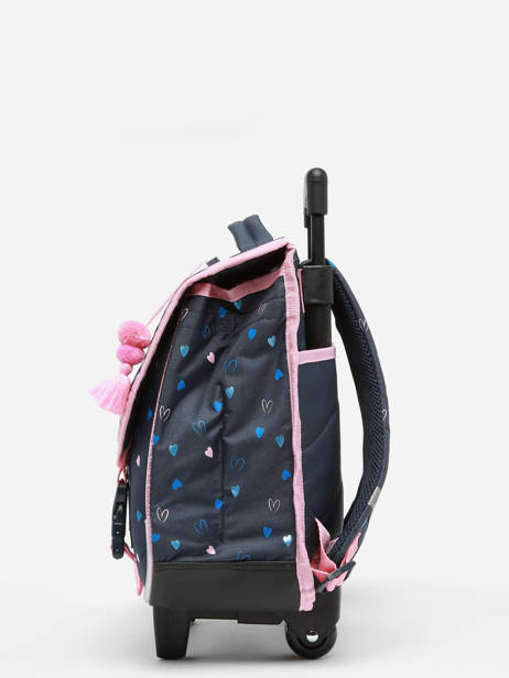 Cartable à Roulettes 2 Compartiments Milky kiss Bleu we are one 3546 vue secondaire 2