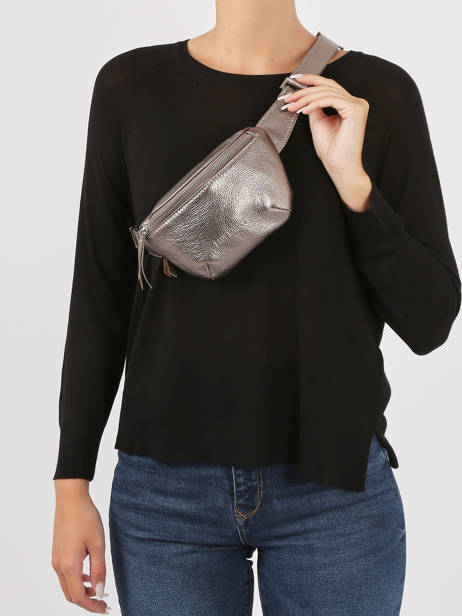 Heuptasje La Banane Xs Leder Paul marius Zilver vintage 52641 ander zicht 1